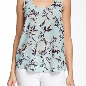 Joie XS SILK Floral Tank Green Navy Tan White